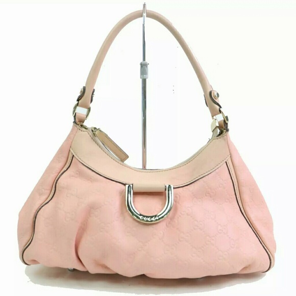 Gucci Pink Guccissima Leather D Ring Hand Bag - Picture 1 of 7